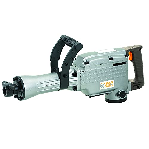 Fartools ONE Marteau démolisseur/piqueur 1500W 40J, embout hexagonal 30mm, percu 1400cps/min, poignée auxiliaire, mallette métal + 2 burins