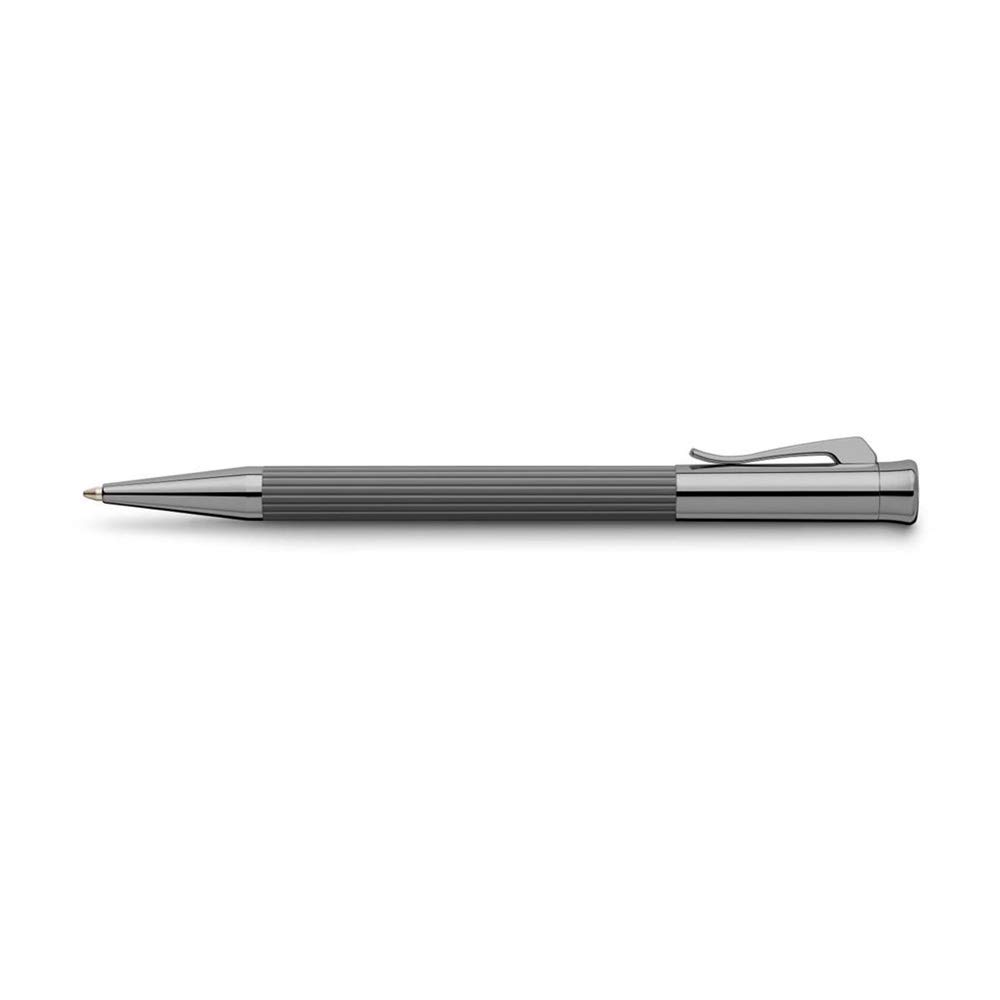 Graf von Faber-Castell - Kugelschreiber Tamitio Stone Grey | Dokumentenechte Großraummine 0,5 mm, kannelierter Metallschaft und Geschenkverpackung
