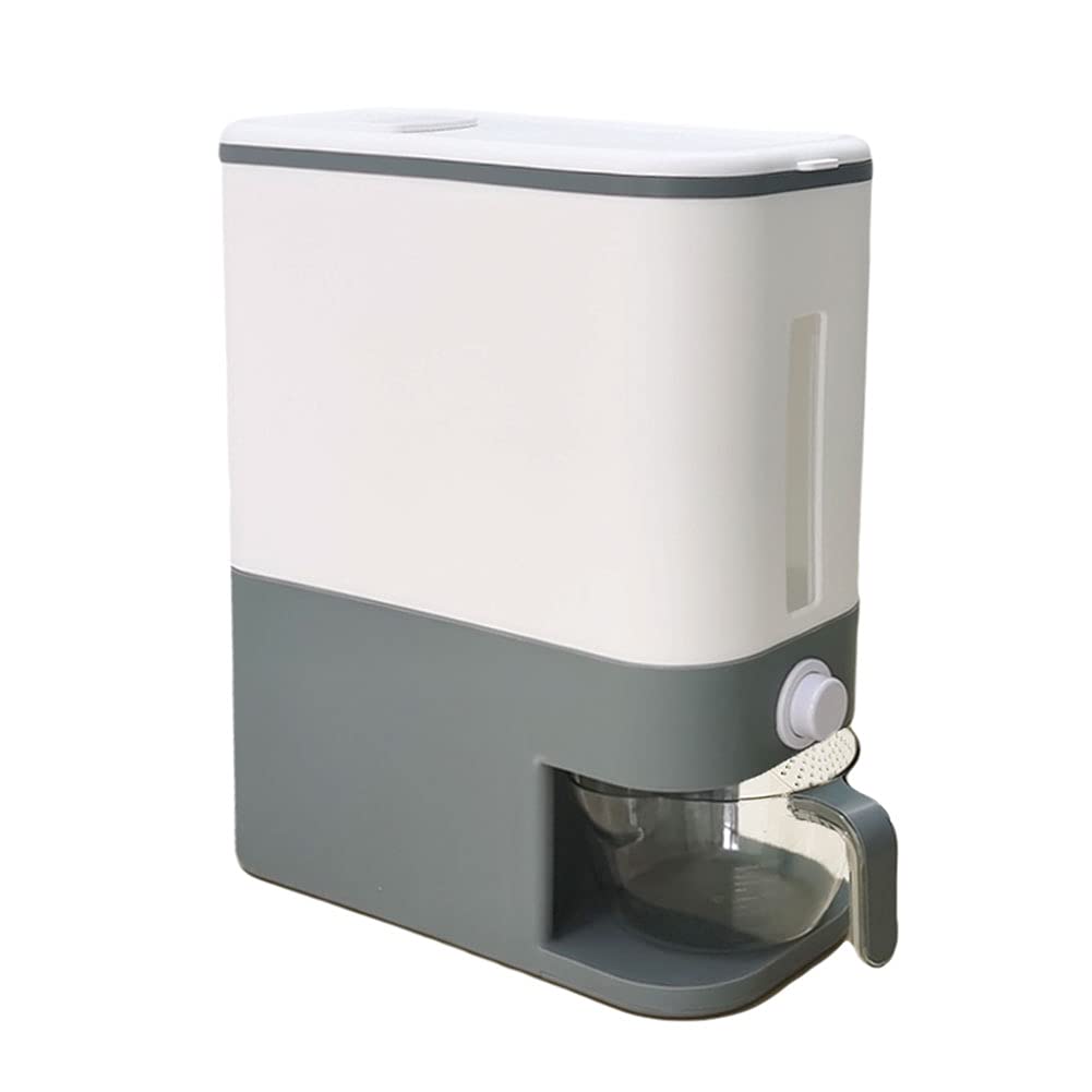 Lenwi 22 Lbs Rice Container Dispenser with Measurable Rice Cylinder