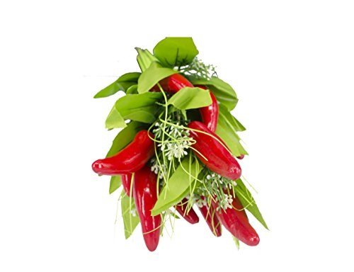 PremsonsRed Chilli Artificial Decorative Flowers Bunch (Multi Colour)