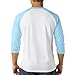 Mens Casual Slim Fit T-Shirts Henley Shirts Raglan Long 3/4 Sleeve Jersey Baseball T Shirt Sport Athletic Tee White Large
