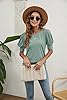 Puff Sleeve Shirts for Women Summer Trendy Dressy ... #3