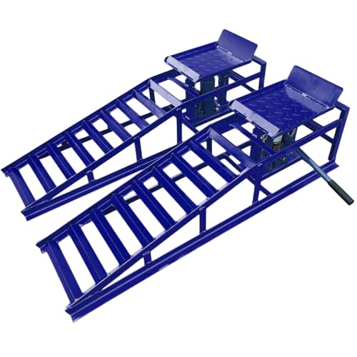 Car Truck Service Ramps,Portable Car Ramps for Oil Changes,2 Pack 12000LBS (5T) Capatity Car Lifts for Home Garage,Vehicle Auto Garage Repair.Lift Height Adjust 9.8