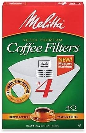 Miniatura 2 de Filtro de café con cono n. 4 en color blanco (40 unidades)