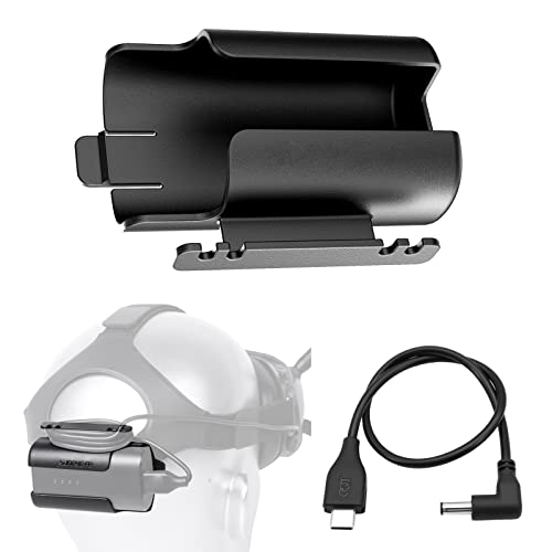 BEHORSE Avata Goggles 2 Battery Holder Bracket Protector Clip + Power Cable DJI Avata Goggles 2 Accessories(Not for FPV Goggles V2), Black