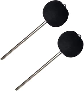Jiayouy 2Pcs Bass Drum Beater Kick Drum Pedal Beater Compatible with Cajon Pedal Beater, Rubber Head Bass Drum Pedal Hammer Percussion Mallets Instrument Accessories