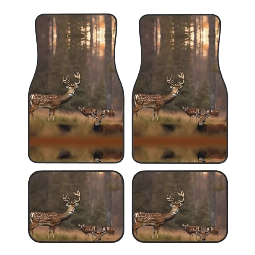 Tapis de voiture motif cerf pour stopper la boue et protéger le sol des SUV
