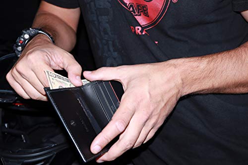Coldfire Snake Eye Zip Men’s Wallet - Coin Pocket, 6 Credit Card Slots - Rfid-Blocking - Ultra-Slim Bifold Handmade European Design #TOP6