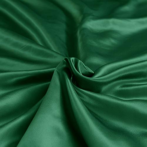 Thxsilk Silk Duvet Cover Set 4 Piece, Silk Sheets, Luxury Bedding Sets - Ultra Soft, Machine Washable, Durable - 100% Top Grade Mulberry Silk (King, Emerald Green) #TOP5