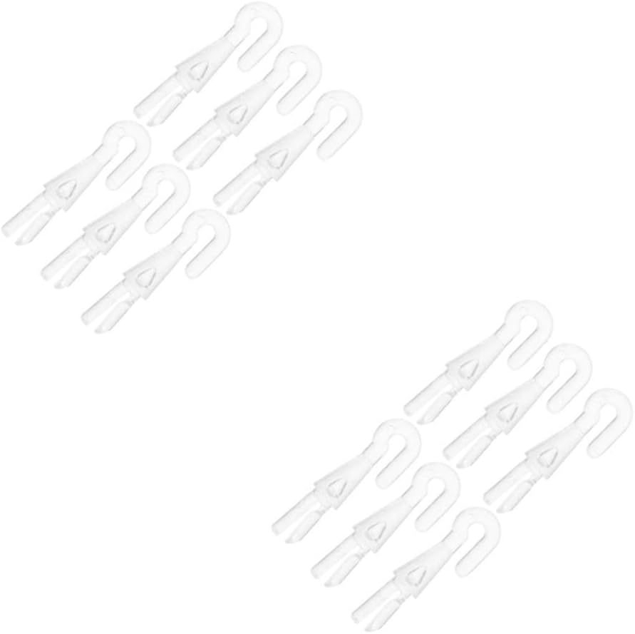 12pcs Blind Replacement Hook Tilt Tip for Vertical Blinds Easy Installation Compact Design Suitable for Various Window Treatments