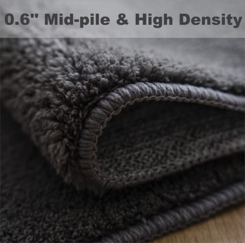 Livebox Fluffy Shaggy Washable Rug 3X5 Feet, Grey Fuzzy Area Rug For Bedroom,Soft Nursery Rug For Boys And Girls,Non Slip Living Room Rug Shag Carpet For Teen Room Playroom Dorm Decor #TOP1