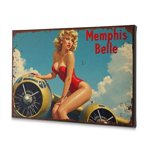 Décoration murale de Pâques Memphis Belle, tableau avion vintage pour offrir en cadeau
