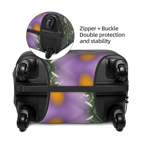 lavender and daisies Luggage Covers For Suitcase Approved,Suitcase Cover Protector Fit 18-32 InchLuggage4