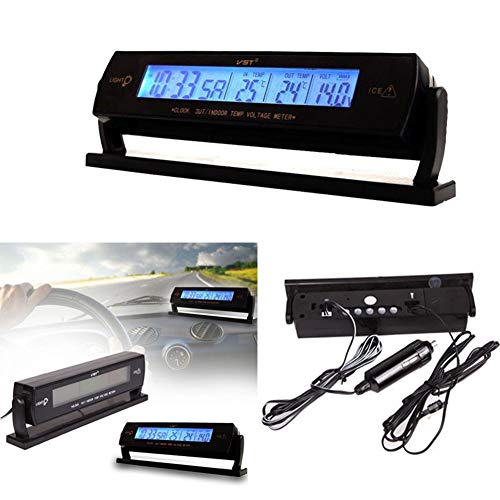 Finance Plan Household Auto Car Temperature Voltage Clock Digital LCD Thermometer Meter Monitor