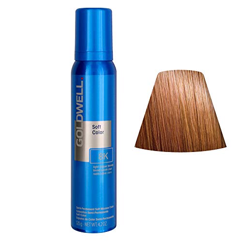 Goldwell Soft Color Semi-Permanent Color Foam, 8K Light Copper Blonde 4.2 oz