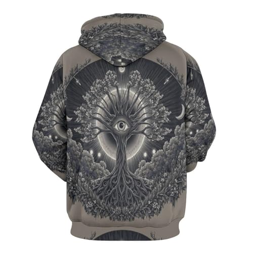 Sweatshirt ciel nocturne mystérieux pull à capuche aux finitions soignées