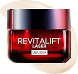L'Oréal Paris Revitalift Laser, Crema de Día Anti-Edad Nº1 con Fórmula Reforzada de Ácido Hialurónico, Vitamina Cg, Pro-Retinol y Péptidos, Resultados visibles en 1 Semana, 50ml
