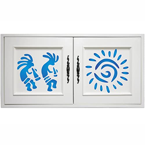 Kokopelli Wall Art Stencil, 16.5 x 16.5 cm (M) - Kachina Spirit Mythology Hopi Zuni Indians Stencils for Painting Template - Image 4