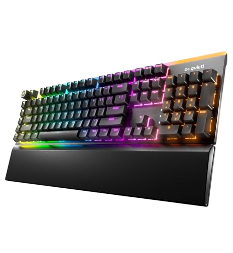 Image of be quiet! Light Mount Mechanical Keyboard | Linear | Hot-Swappable Lubricated Silent Switches | 3D Media Wheel | ARGB Keyboard | Quality PBT Double-Shot Keycaps | Programmable | BT003US
