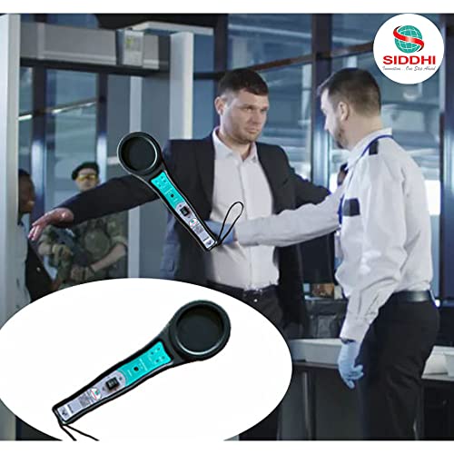 Image of Hand Held Metal Detector Model VALIDATOR S-15 (Black-Green) with LED Indicator for Malls, Airports, Hotels, Railway Stations, Banks