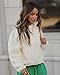 Bandier SJ-SJB10044-The Holly Half Zip Sweatshirt-Cream Sherpa-L
