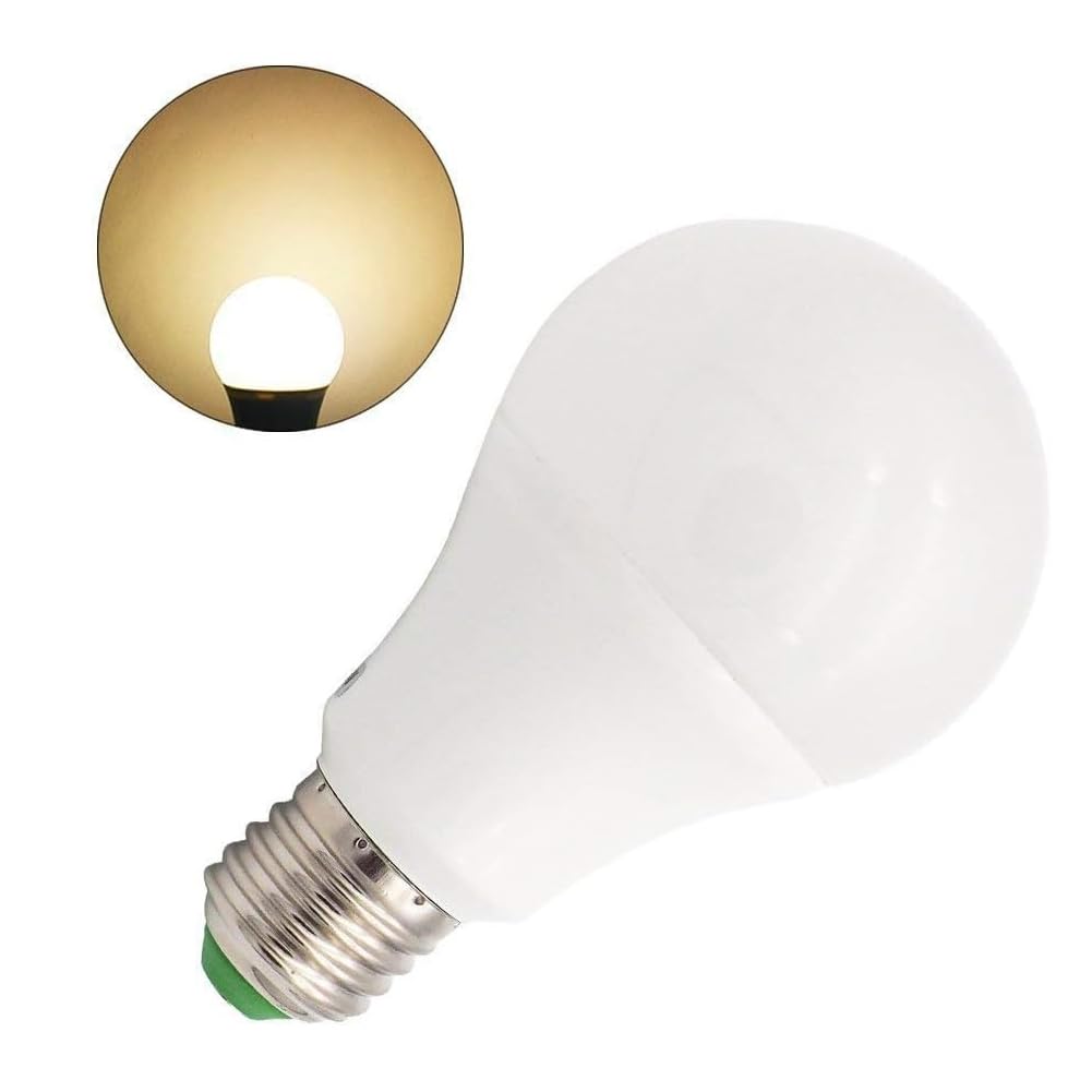 GRV E27 żarówka LED bez możliwości ściemniania 15-5730 SMD 7 W termiczna plastikowa lampka 60 W odpowiednik AC 12 V DC 12-24 V zimna biel opakowanie 6 szt.