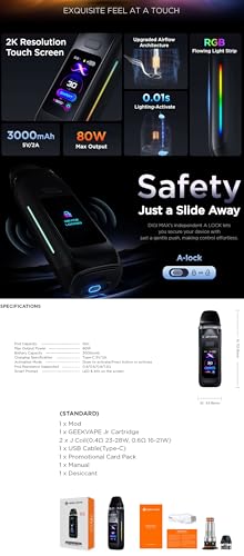 GeekVape DIGI Max 3000mAh Pod System Kit E-cigareta bez nikotinu Barva Černá