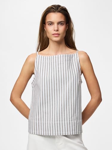 Pieces Pcbillo SL Square Denim Top Confortable en Coton - 2