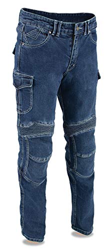 Milwaukee Leather MDM5013 Men's Millennium Blue Knee Flex CE Armored Motorcycle Denim Jeans Reinforced w/Aramid Fibers3