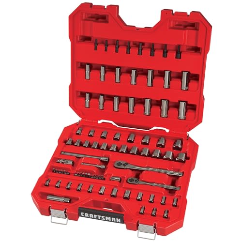 CRAFTSMAN Mechanics Tool Set, 81 Piece, SAE/Metric, 1/4 & 3/8 Drive