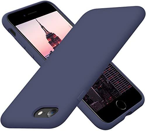 Fix Fame For Iphone Plus Case Luxury Soft Liquid Silicone case Premium  Slim and Full Body Protection Shockproof Drop Protection Cover (Blue)