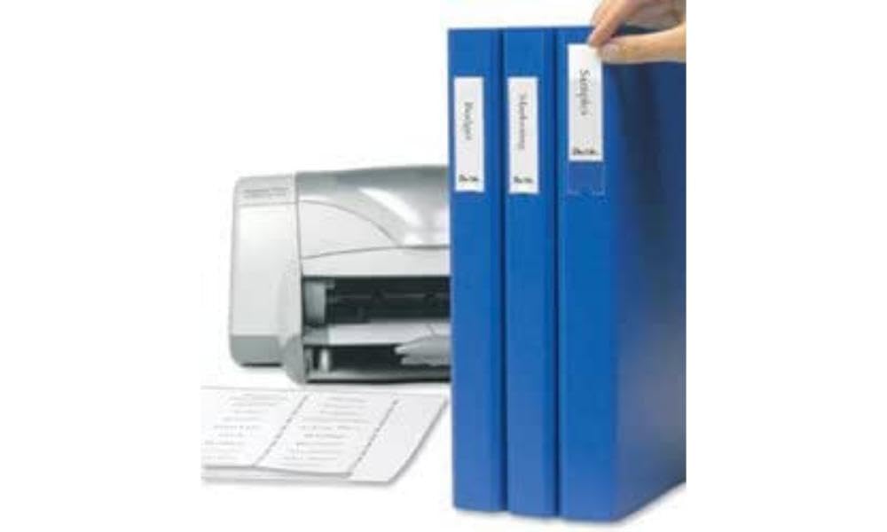 Label Holders Polypropylene Self-adhesive with Printable Insert Cards 35x75mm Ref 10321 [Pack of 48]