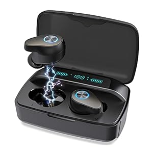 Drahtlose Bluetooth Kopfhörer, in-Ear Sport Bluetooth Kopfhörer mit 2500 mAh Ladebox, 130 Std. Spielzeit Eingebautes Mic…