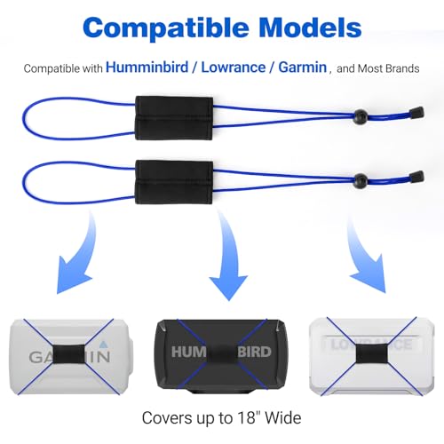Image of 2 Pcs Fishing Graph Cover Straps - Keep Your Fish Finder Cover Secure During Travel