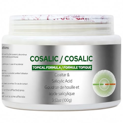 SALVE Cosalic Coal Tar & Salicylic Acid Ointment (100 g / 3.5 oz) - Psoriasis Relief Cream for Scaly Itchy Flaky Skin