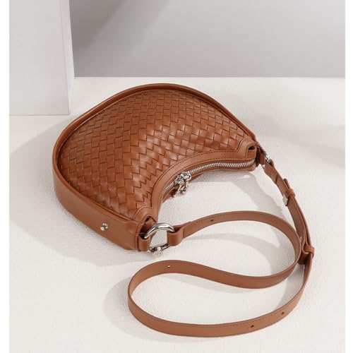 PU Leather Woven Handbag Women Shoulder Bag Retro Crossbody Bag Large Capacity Tote Bag for Daily Wear3