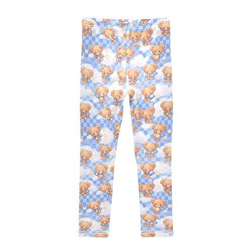 senya Girls Printed Leggings Yoga Pants Animal Bear Stars Pattern for Kids in 4t to 10 Years, 4T2