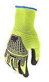 Gorilla Grip Max RhinoFlex High Vis Work Gloves With Impact and Abrasion Protection, Medium