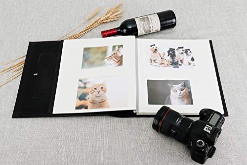 Lanpn Photo Album Self Adhesive, Sticky Picture Albums with Magnetic Pages Holds 3x5, 4x6, 5x7, 6x8, 8x10 Photos for Wedding/Anniversary/Birthday (30 Sheets / 60 Pages, Pink)