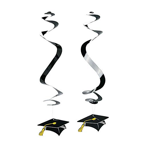 Fun Express Graduation Cap Dangling Swirls (1 dz)