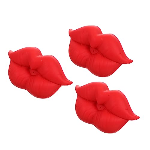Toddmomy 1 Juego Chupete De Silicona Herramienta Reconfortante Para Bebés Chupete Recién Nacido Chupetes De Reconfortante Infantil Chupete En Forma De Labio Gel De Sílice Rojo 3 Piezas