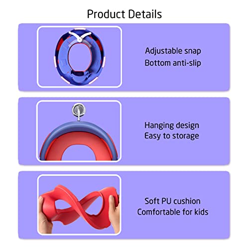 Dokiddo Potty Training Toilet Seat With 3.54In High Splash Guard And Thickened Pu Cushion For Boys (Purple) #TOP2