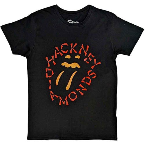 T-shirt The Rolling Stones Hackney Diamonds Rose imprimé langue peinte Rock Off