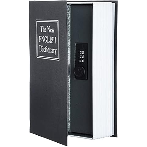 Amazon Basics - Caja de seguridad en forma de libro - Negro Cover