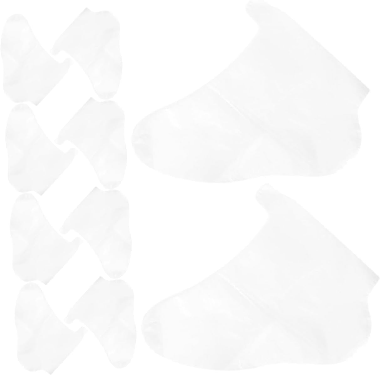 100PCS Disposable Foot Covers Transparent Shoe Protectors for Ice Skating Skiing Amusement Parks Fit Foot Sleeves for Cleanliness During Shoe Fitting
