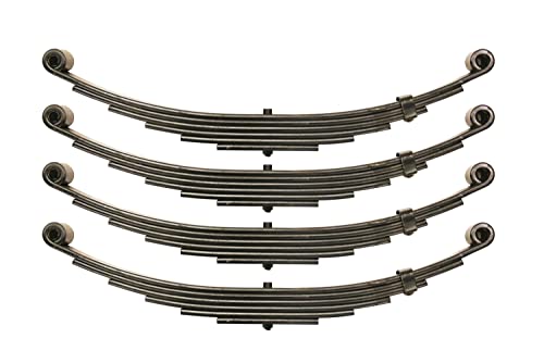 LIBRA Trailer Leaf Spring 6 Leaf Double Eye 3500# Cap for 7000# 7K Axle -Set 4