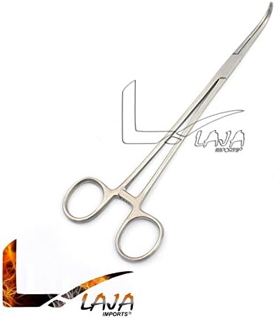 Mixter Forceps Full Curved Right Angle Serrated Jaws Excellent Quality (7.25") for Educational Use