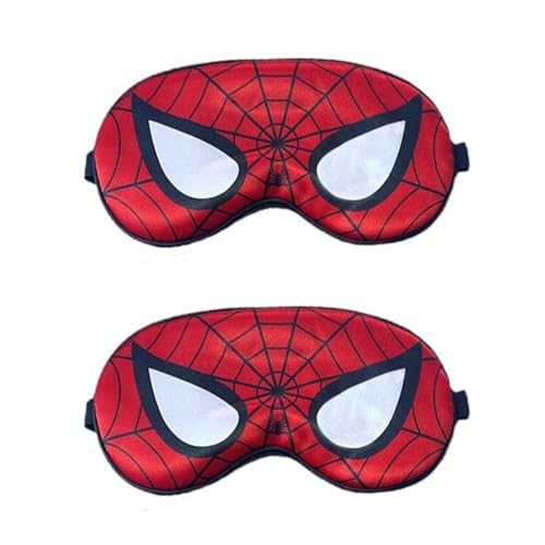 VIDSTW 2 Piezas Seda de Mora Antifaz para Dormir Niño, Sleep Mask Diseño de Dibujos Animados, Mascara Dormir Ajustable, para Aliviar la Fatiga Ocular, Mejorar la Calidad del Sueño