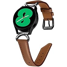 hengkang Leather Bands Fit for Amazfit GTS 4 Mini, Leather& Metal Replacement Watch Bands Wristbands Bracelet Straps Bracelet Accessory for Omega X Swatch Moonswatch Speedmaster