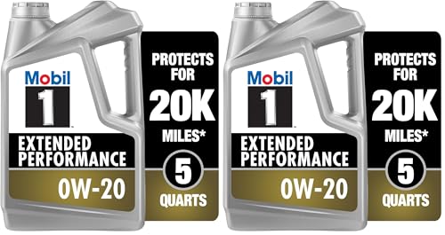 Mobil 1 Full Synthetic Motor Oil, 0W-20 | Extended Performance | 5 Quart | Pack of 2